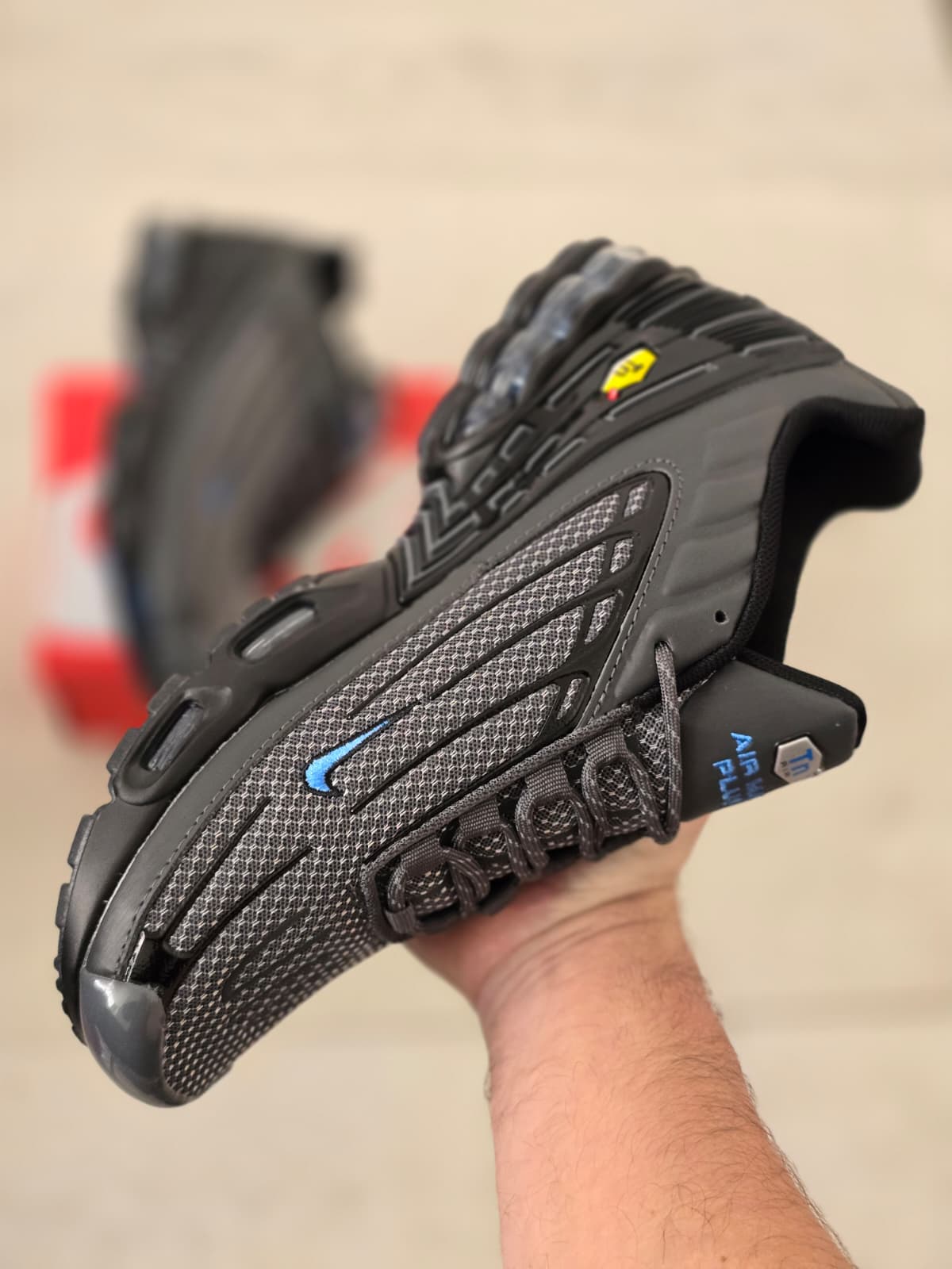 Tn plus gris logo azul