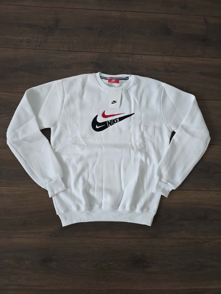 Sudadera nike blanca 2 logos