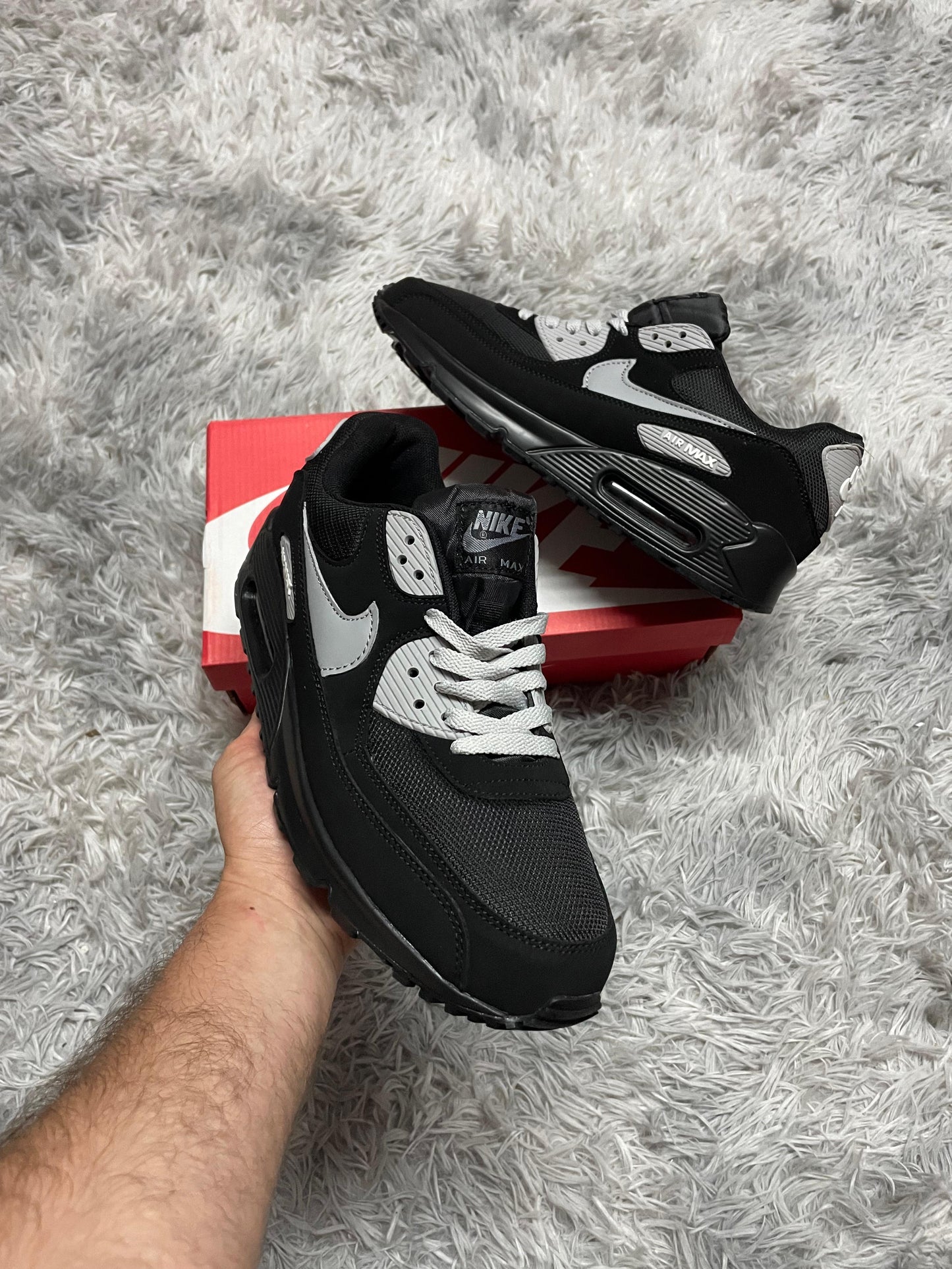 AIR MAX 90 GRIS NEGRA