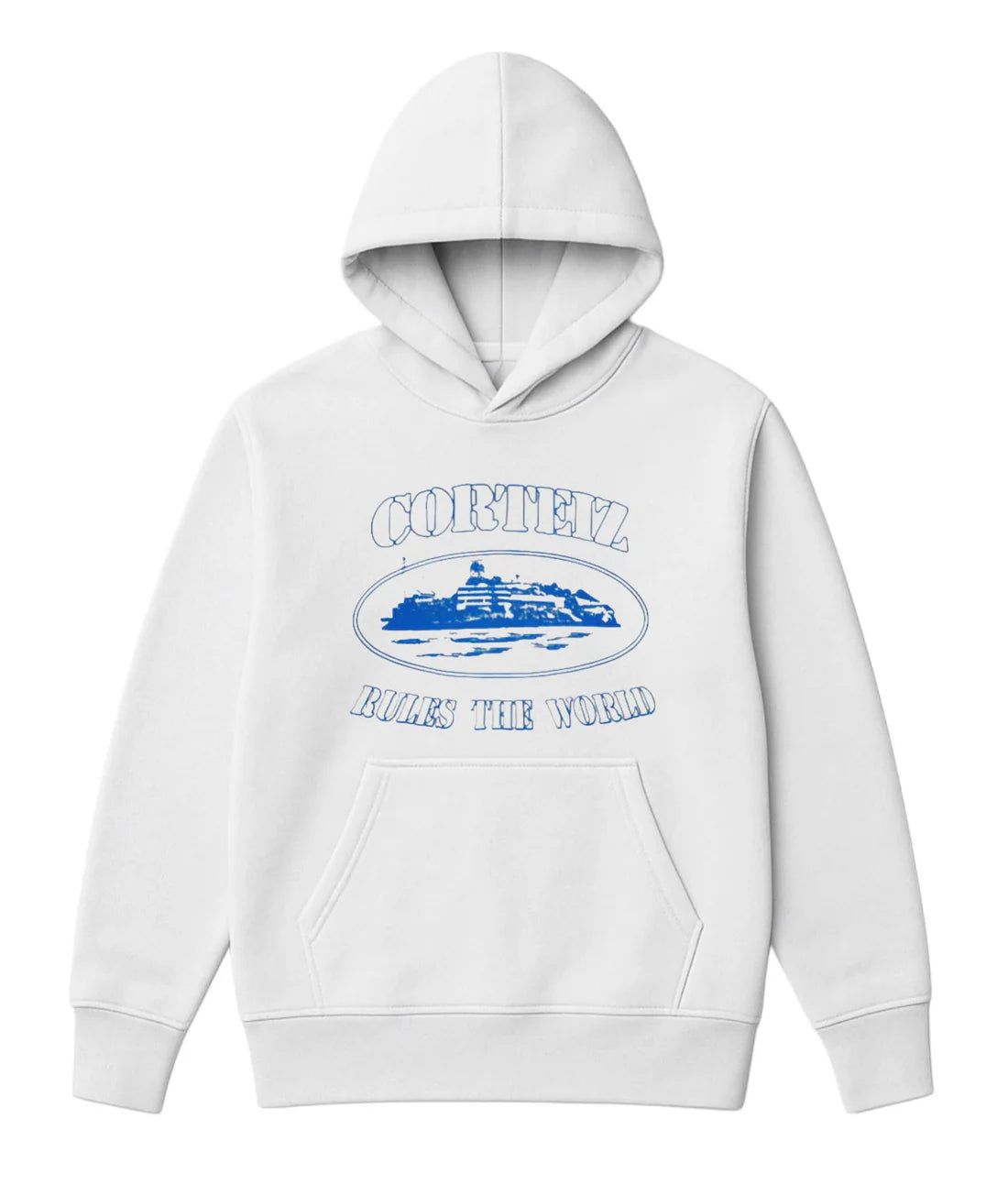 Sudadera CORTEIZ blanco logo azul
