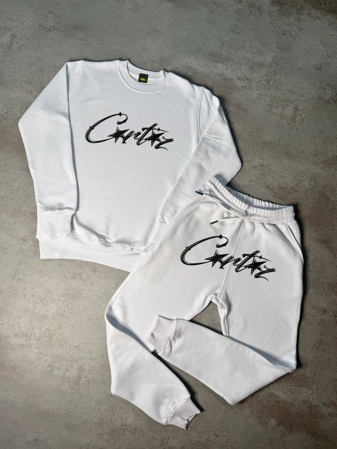 Chandal CORTEIZ blanco logo negro estrella