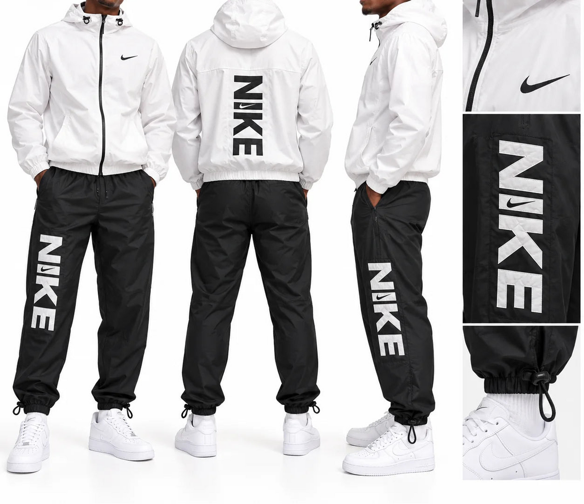 Chándal Nike blanco logo negro