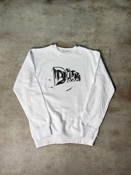 Sudadera DIOR blanca logo letras negras