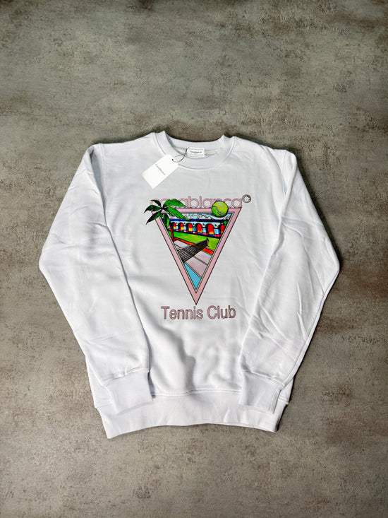 Sudadera CASABLANCA blanco logo rosa tenis