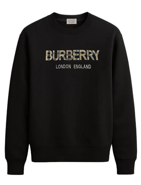 Sudadera BURBERRY negra logo tricolor