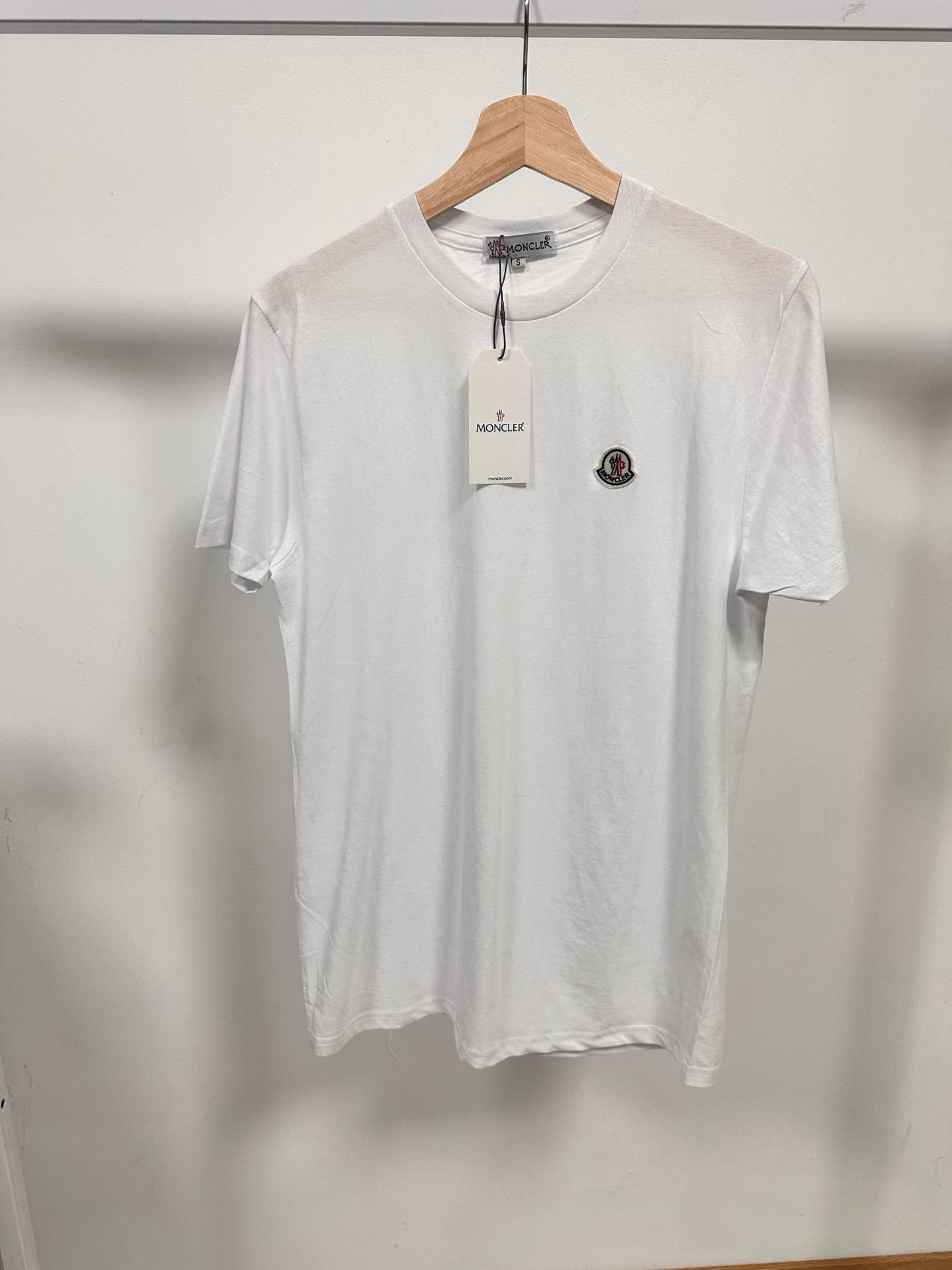 Camiseta moncler blanco logo blanco