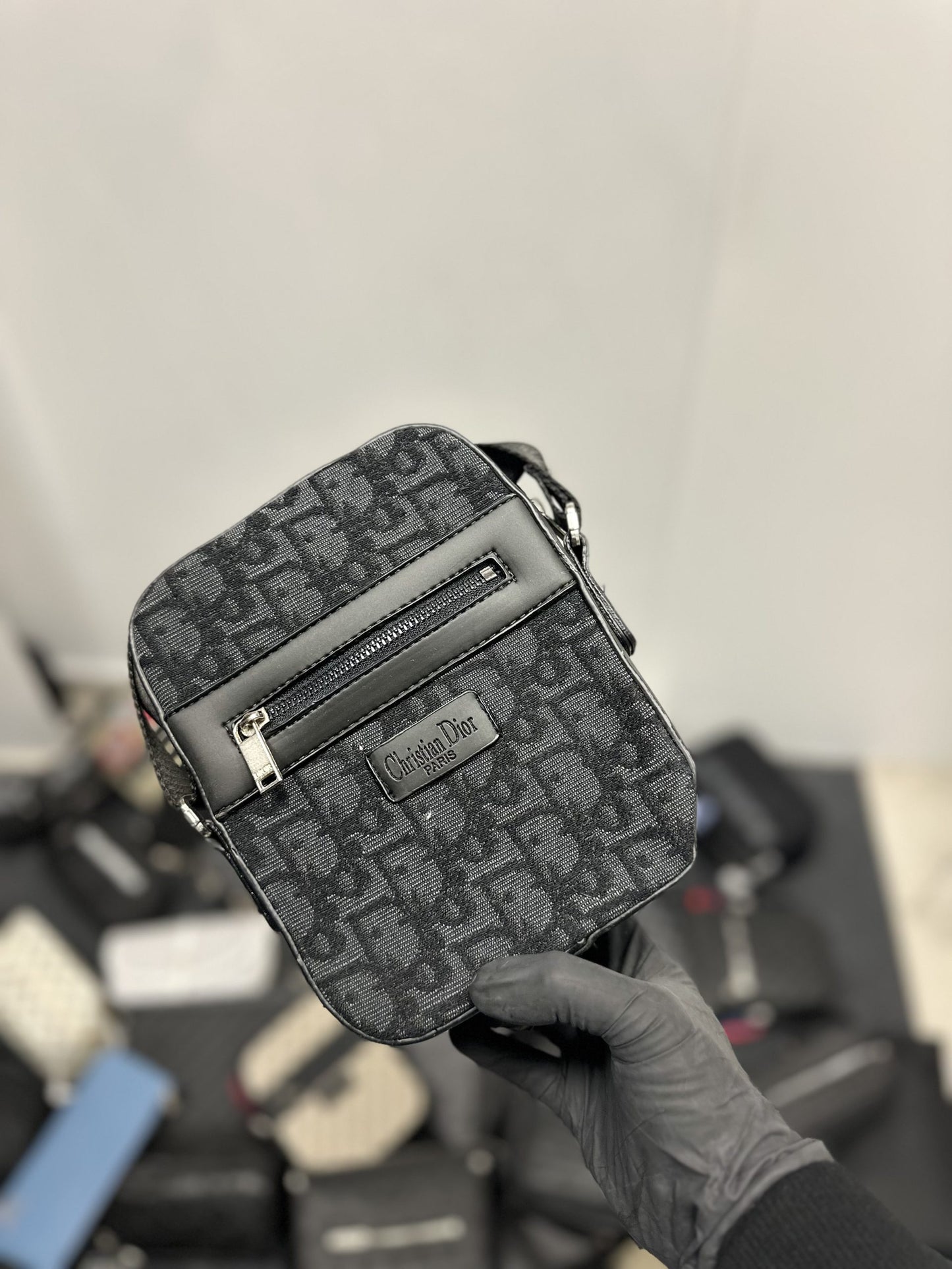 Bolso Dior negro y gris