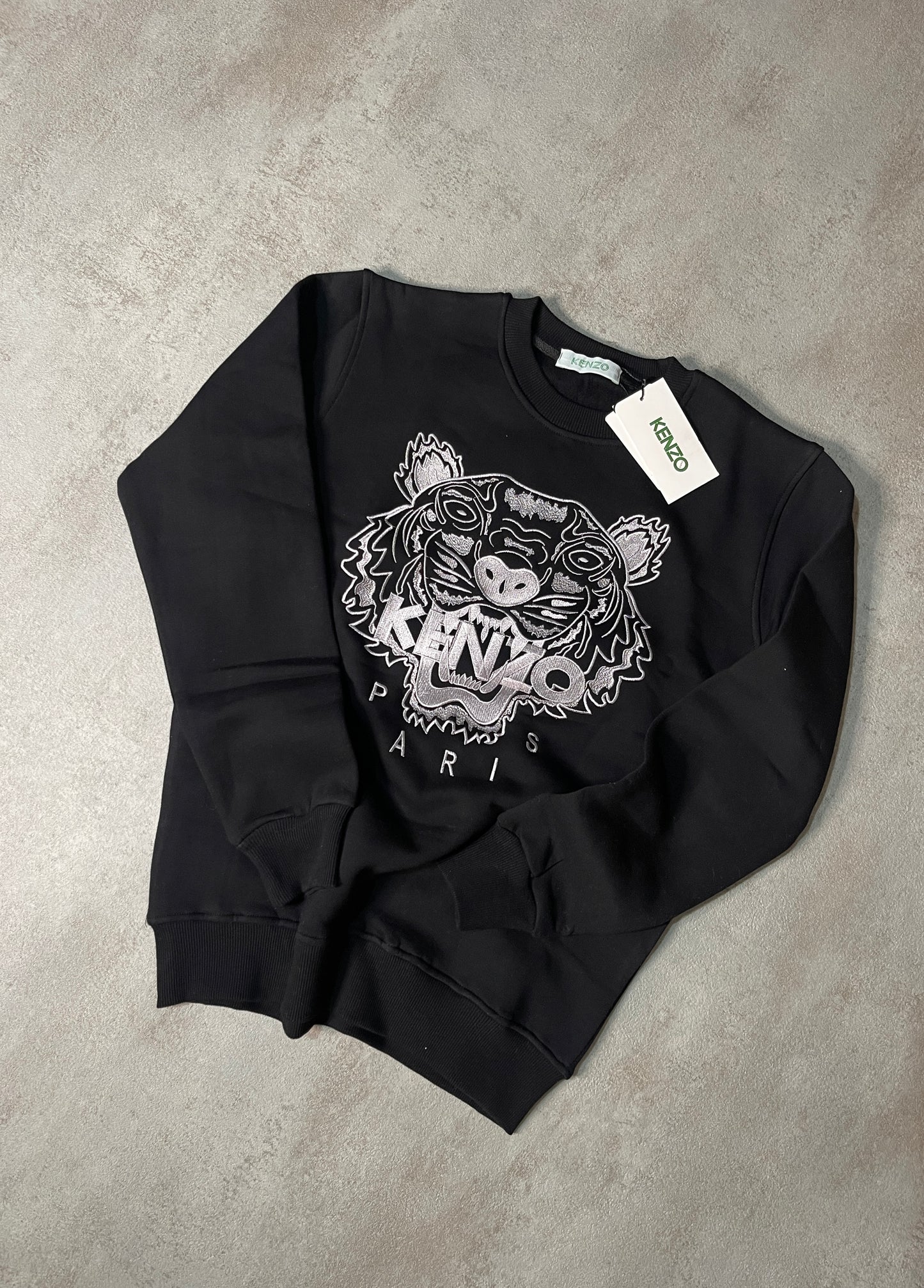 Sudadera KENZO negro logo gris