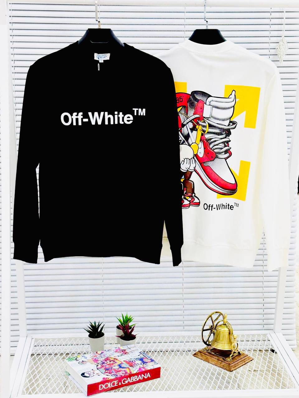 Sudadera off white blanco logo negro