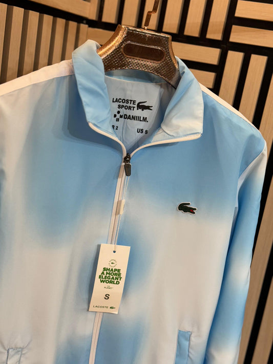 Chandal lacoste azul y blanco logo verde