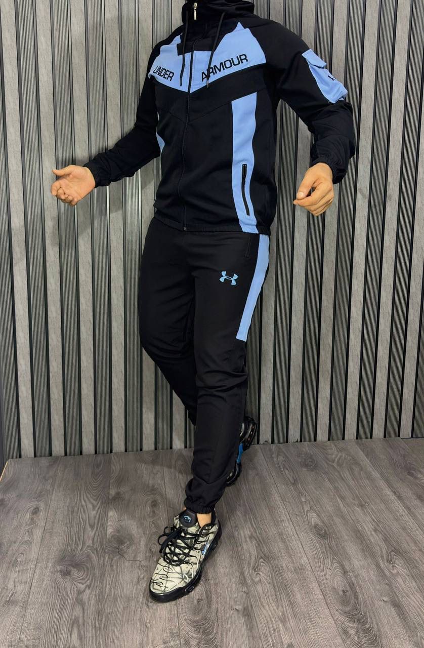 Chandal under armour negro y azul