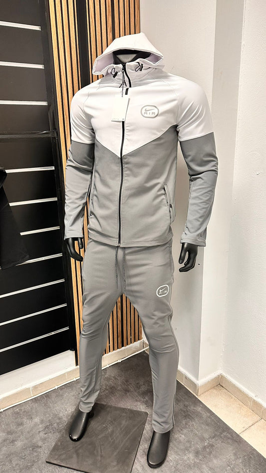 Chandal Nike air gris y blanco