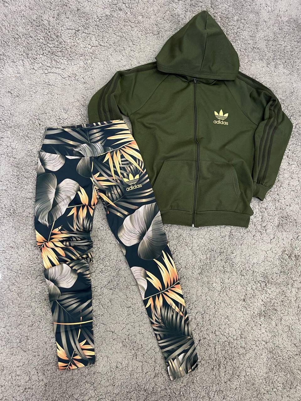 CHANDAL ADIDAS verde logo amarillo mallas