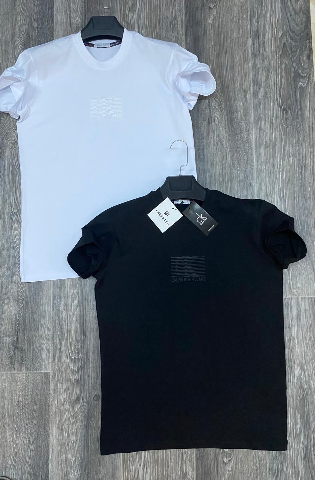Camiseta Calvin Klein blanca logo blanco