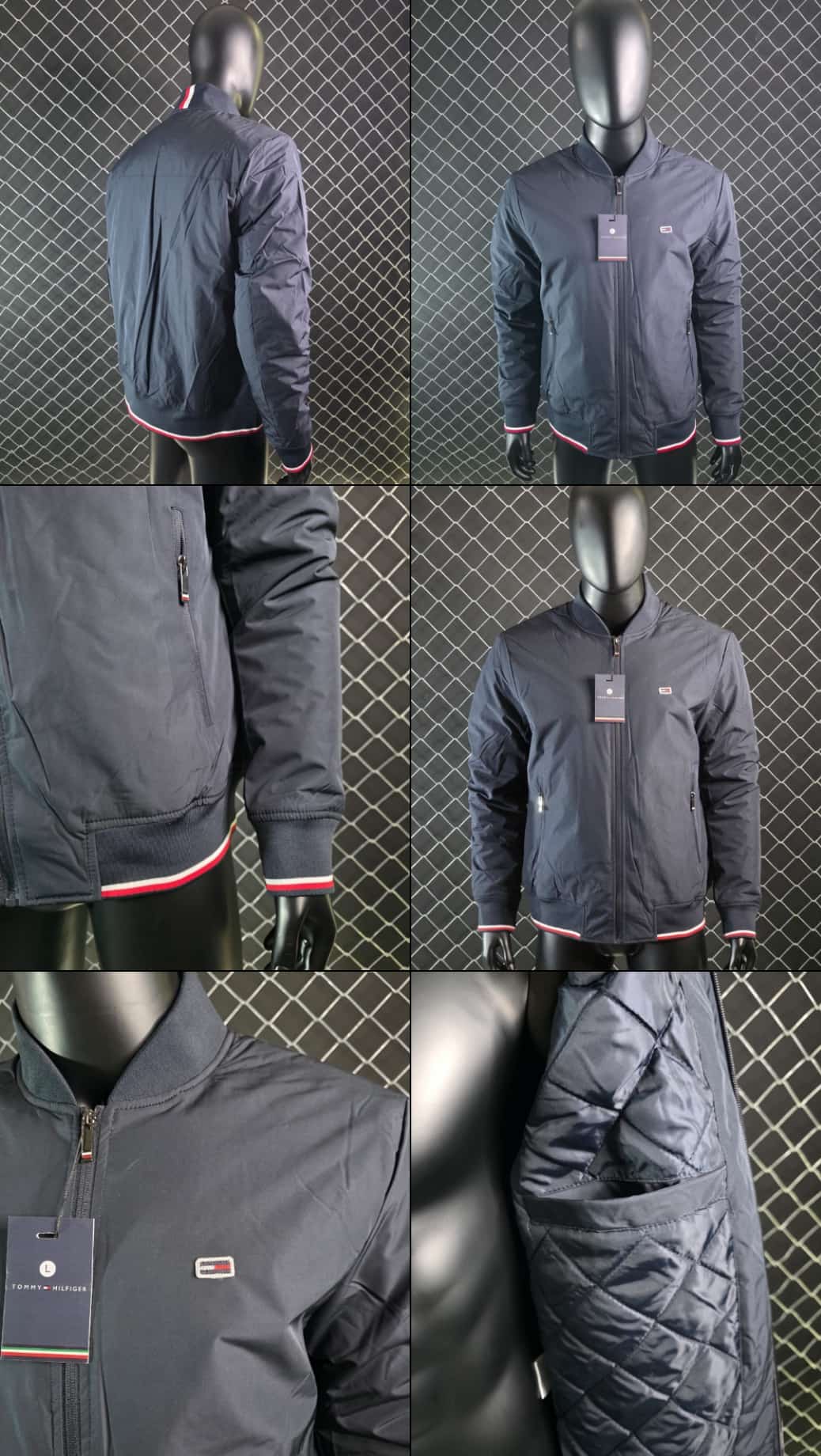 Chaqueta Tommy Hilfiger azul detalles blancos y rojos