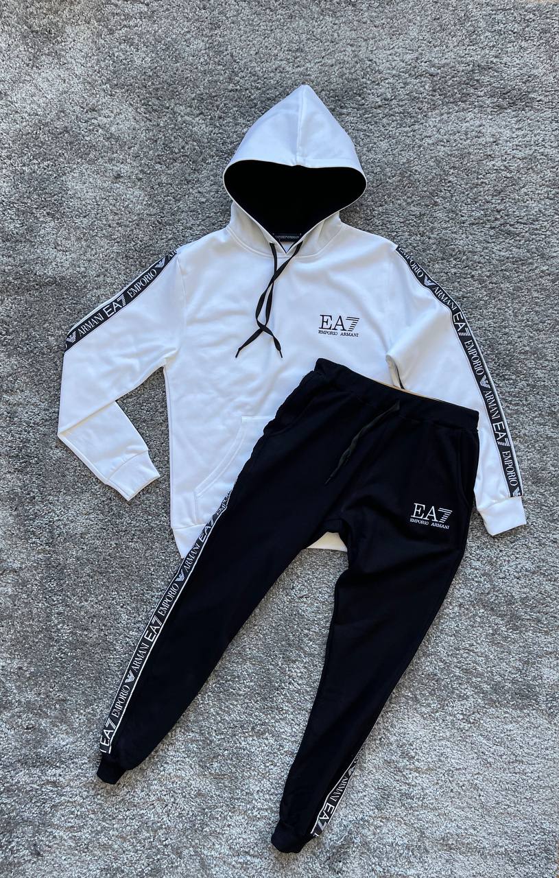 CHANDAL ARMANI Blanco tiras laterales logo negro