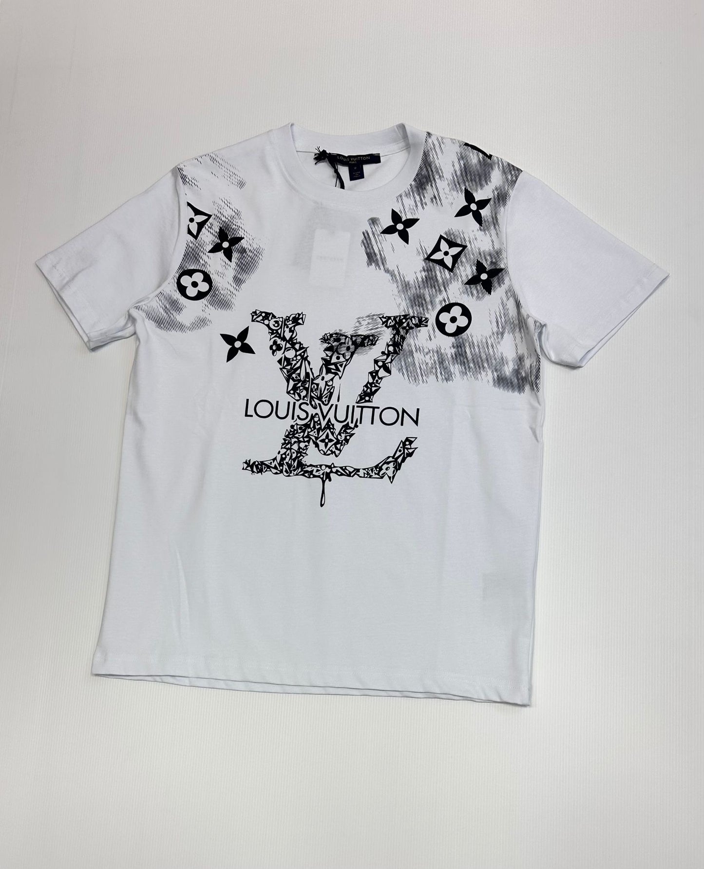Camiseta LV blanco logo negro