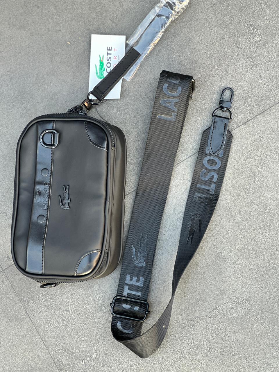 Bolso de mano Lacoste negro