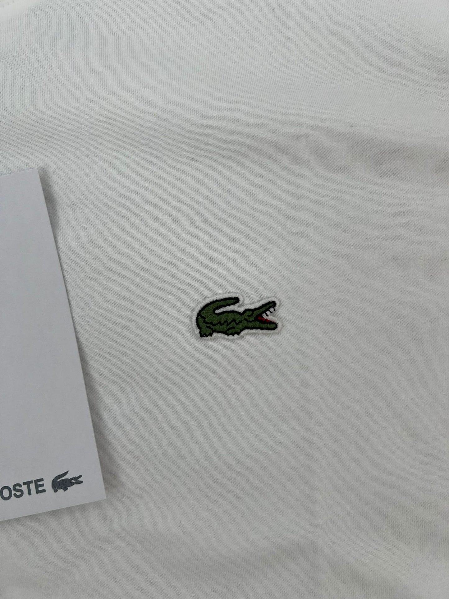 CAMISETA LACOSTE BLANCO LOGO VERDE