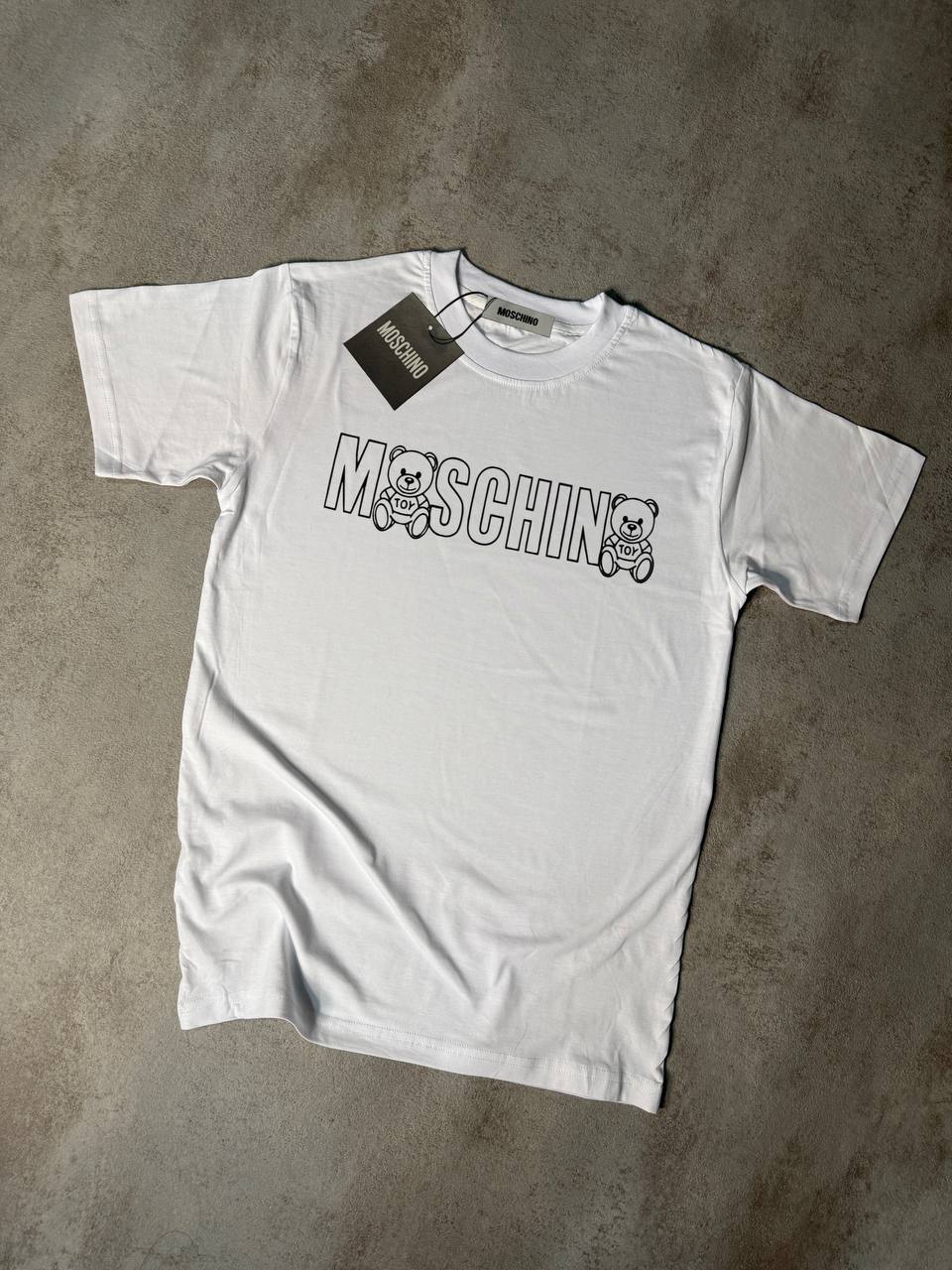 Camiseta Moschino blanca logo negro osos