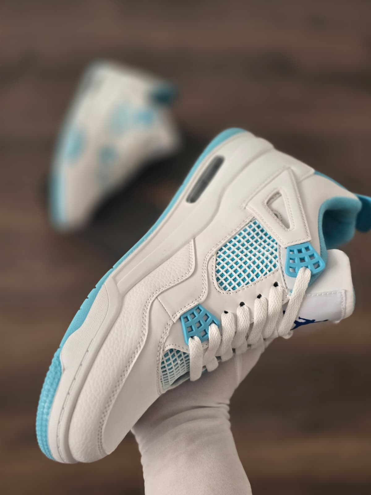 JORDAN 4 BLANCA AZUL