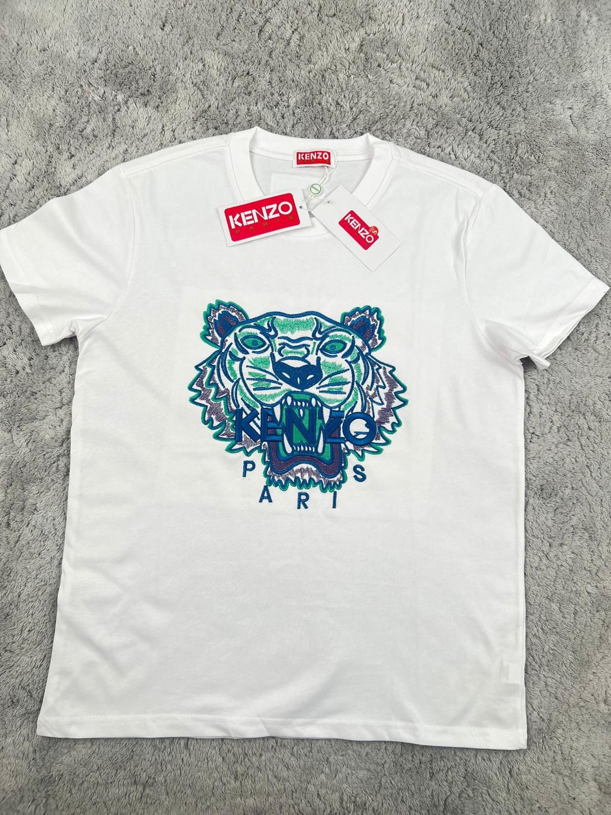 CAMISETA KENZO BLANCO LOGO AZUL