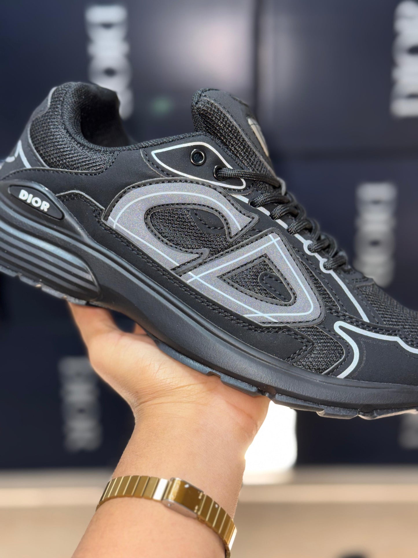 Dior b30 negras logo gris detalles blancos