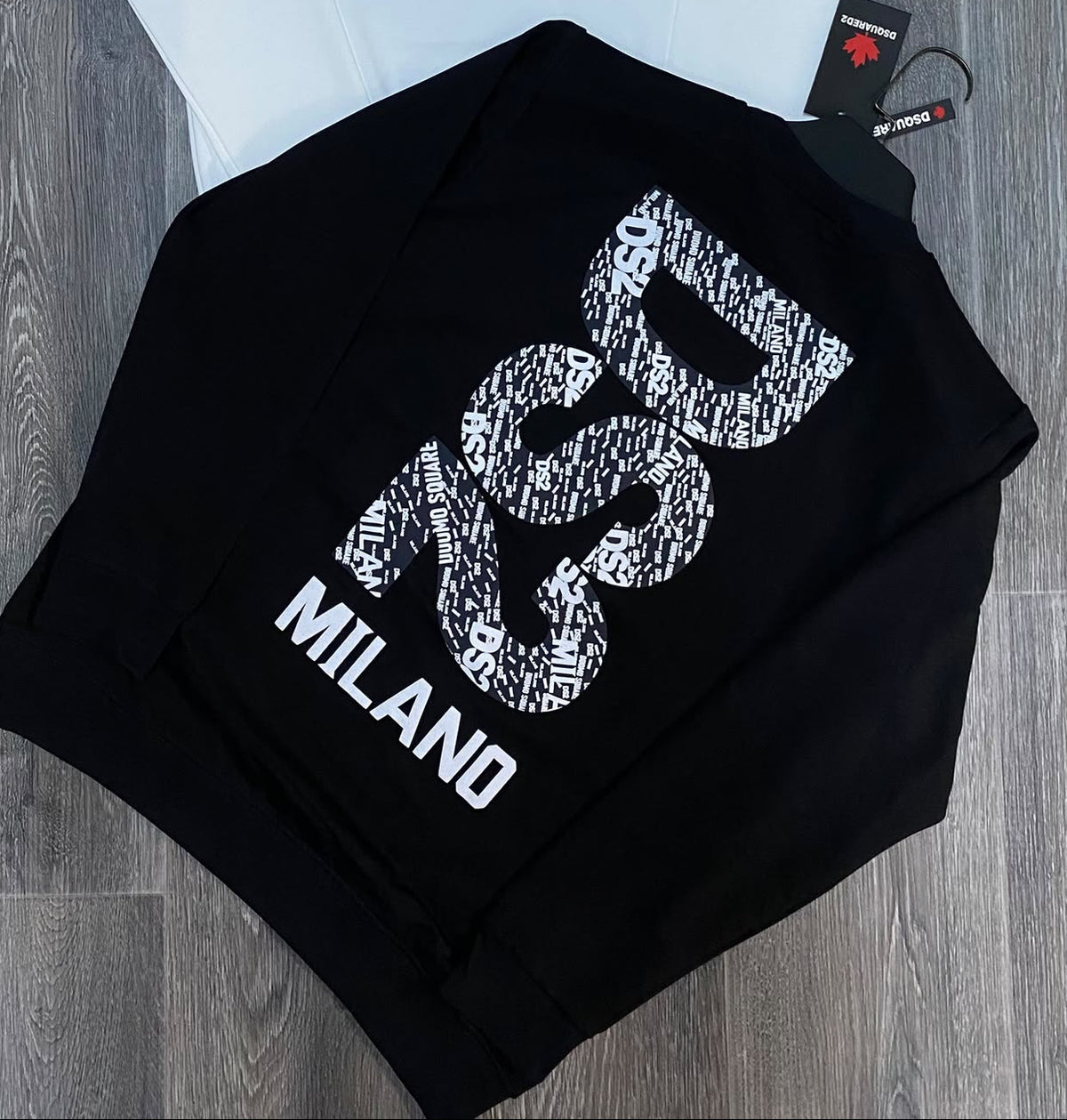 Sudadera DSQUARED2 negro logo grande blanco