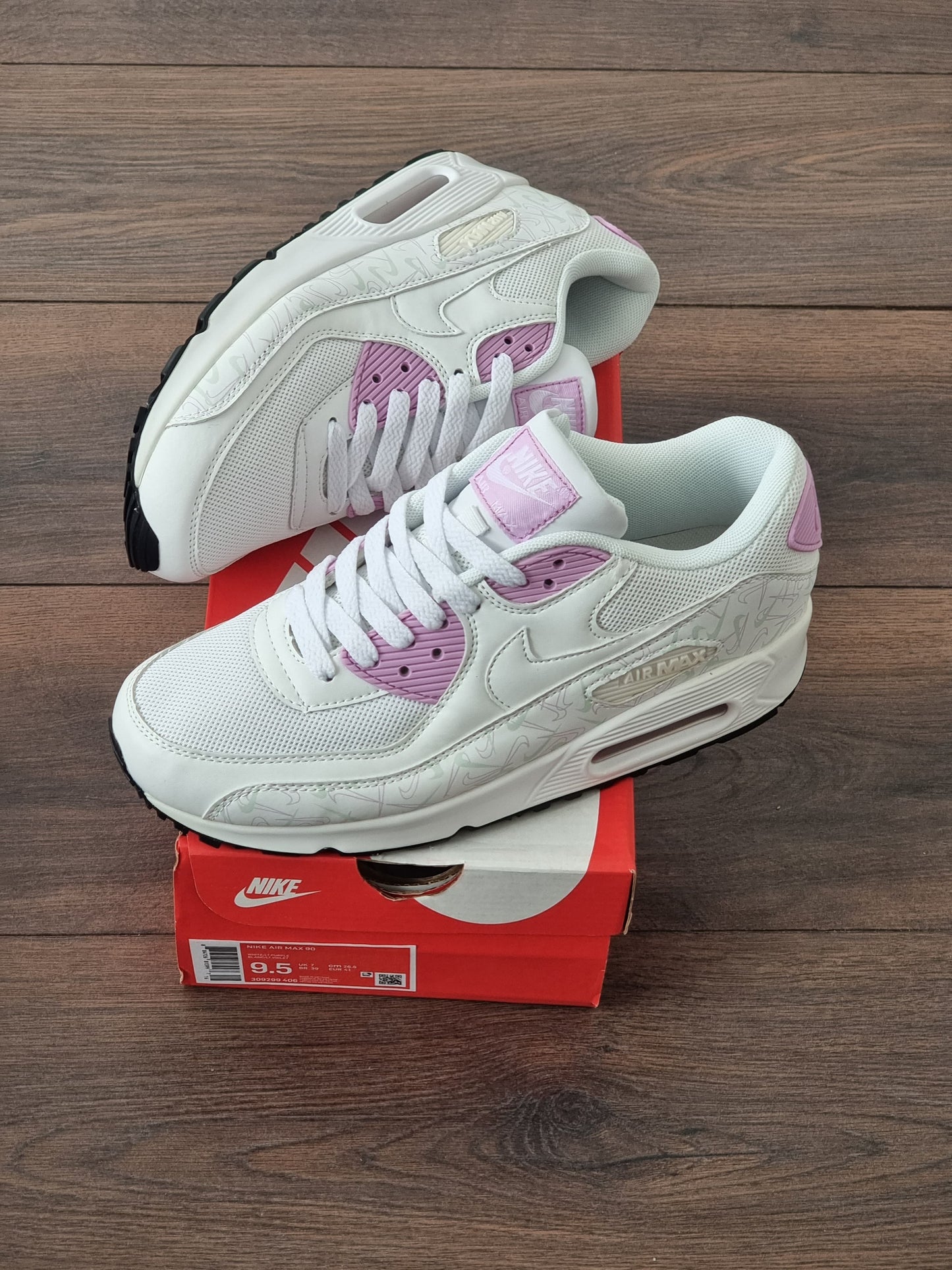 Air max 90 blanca morada