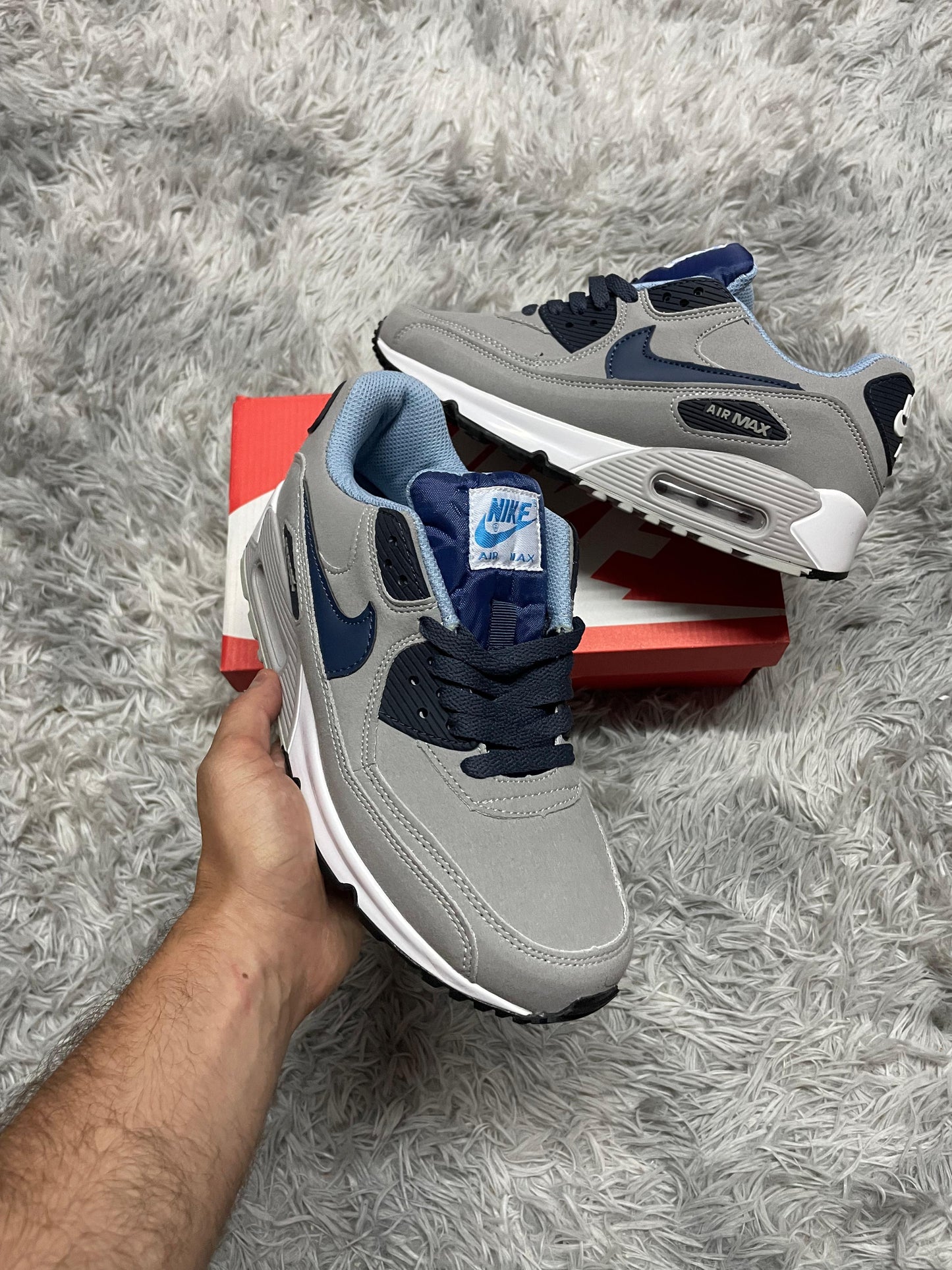 AIR MAX 90 GRIS AZUL