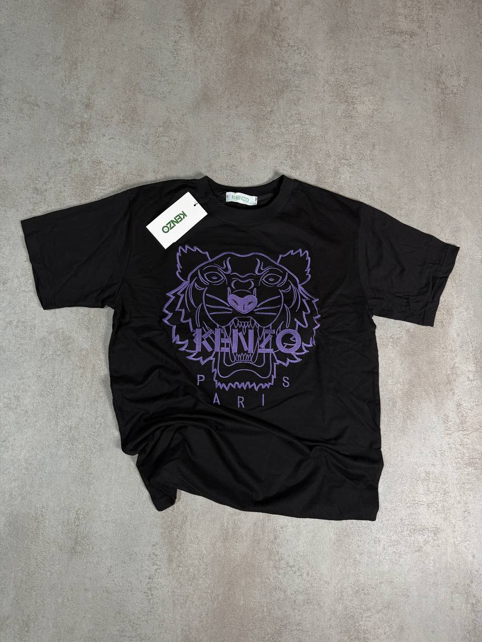 Camiseta Kenzo negro logo morado