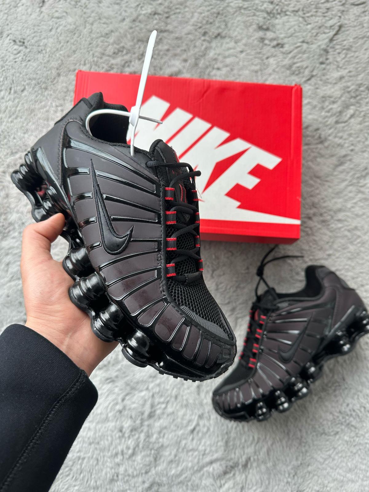 Shox negras camaleon rojo