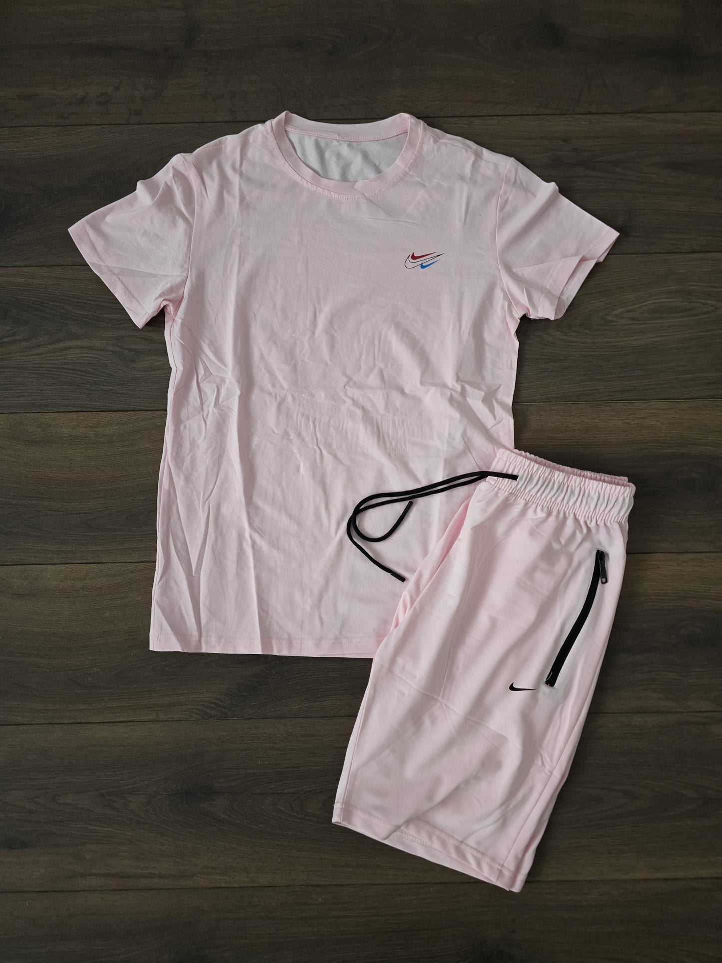 Conjunto nike verano rosa 3 logos