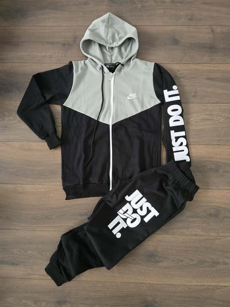 Chandal gris negro just do it logo grande