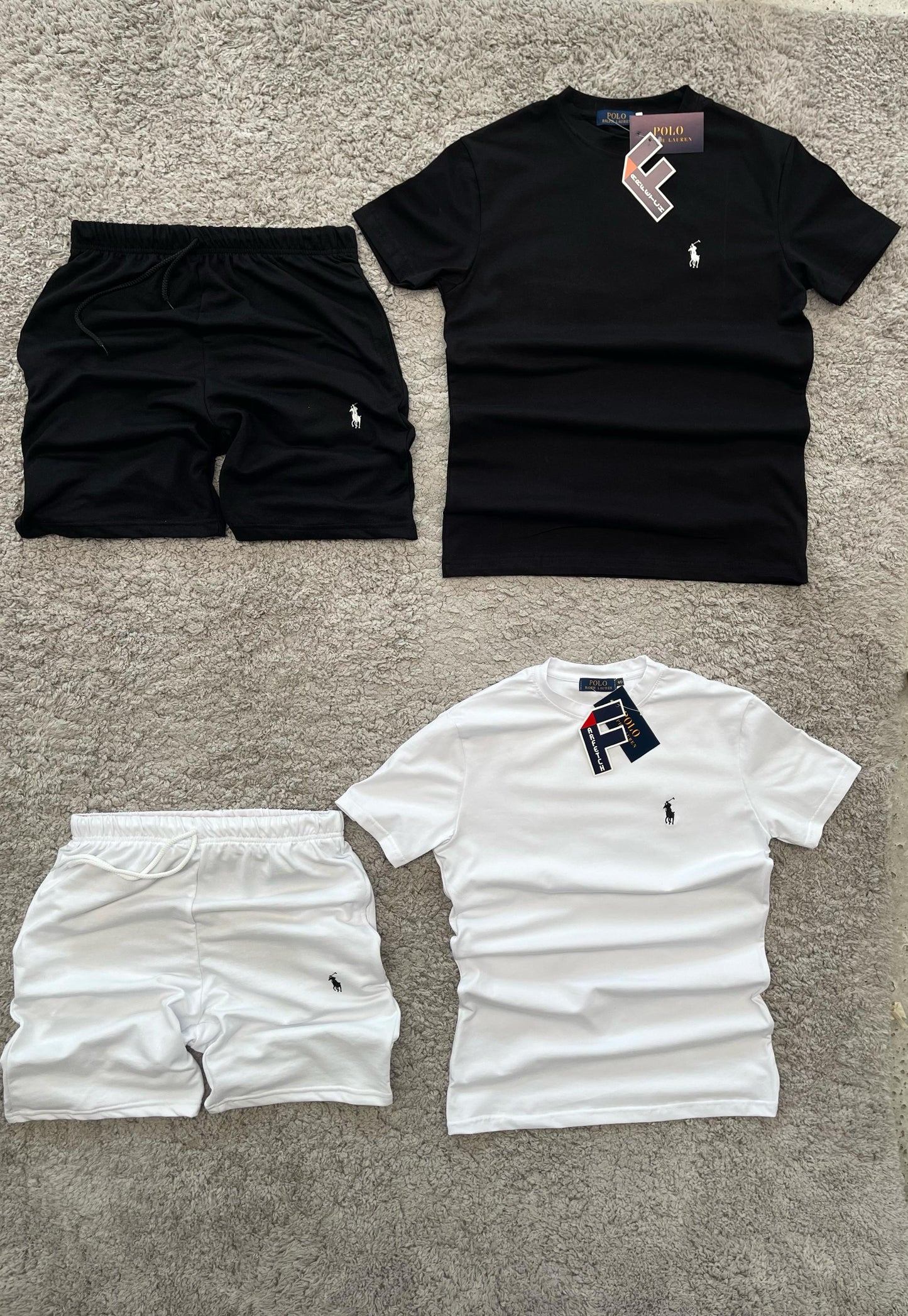 CONJUNTO Ralph Lauren blanco logo negro
