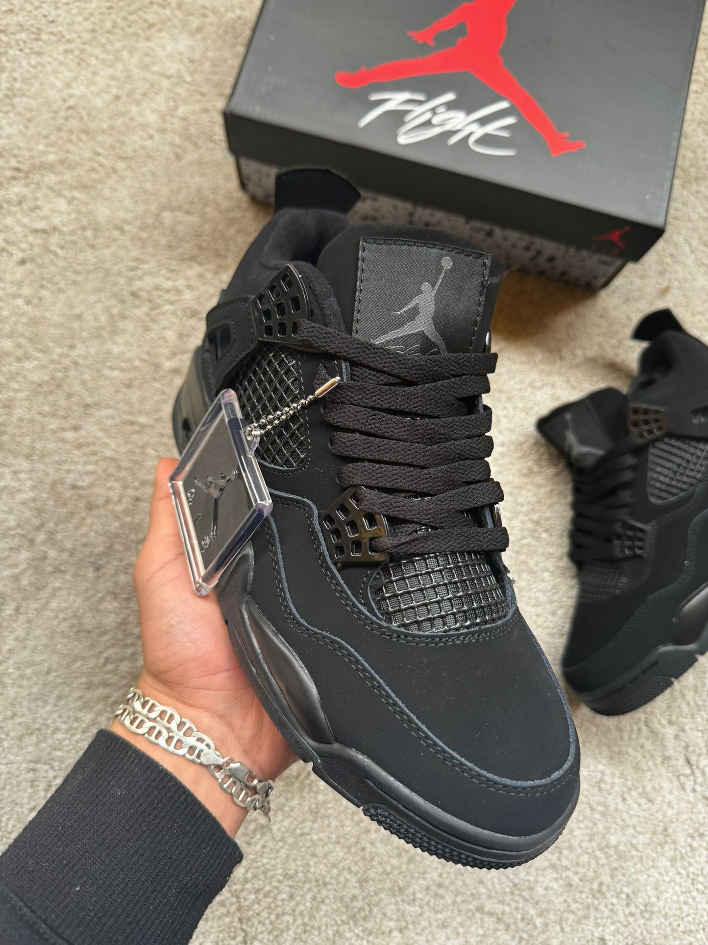 Jordan 4 negras black cat