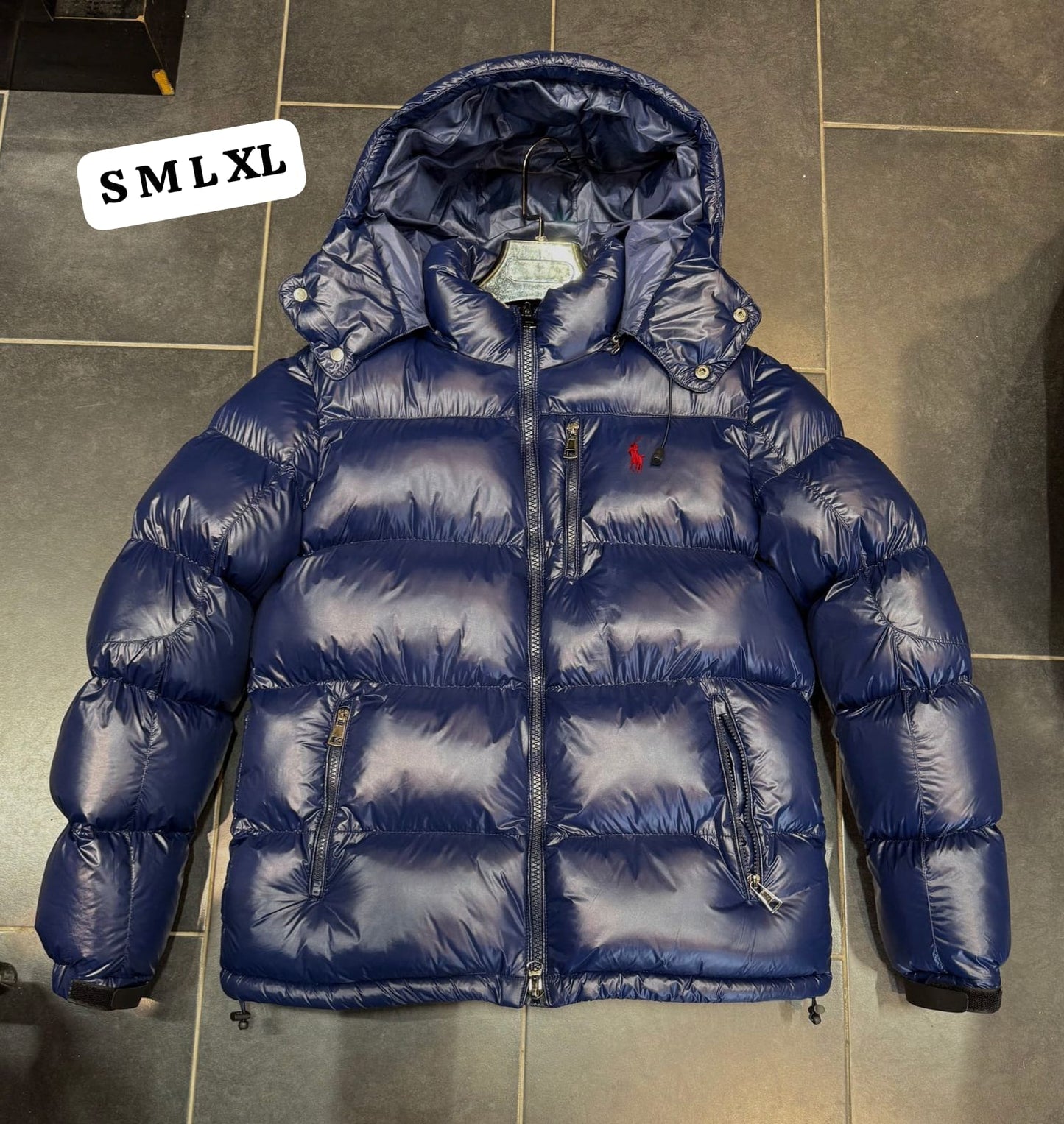 Chaqueton ralph lauren azul logo rojo