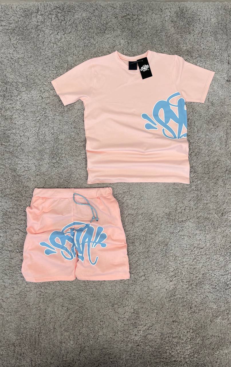 Conjunto verano syna rosa logo azul