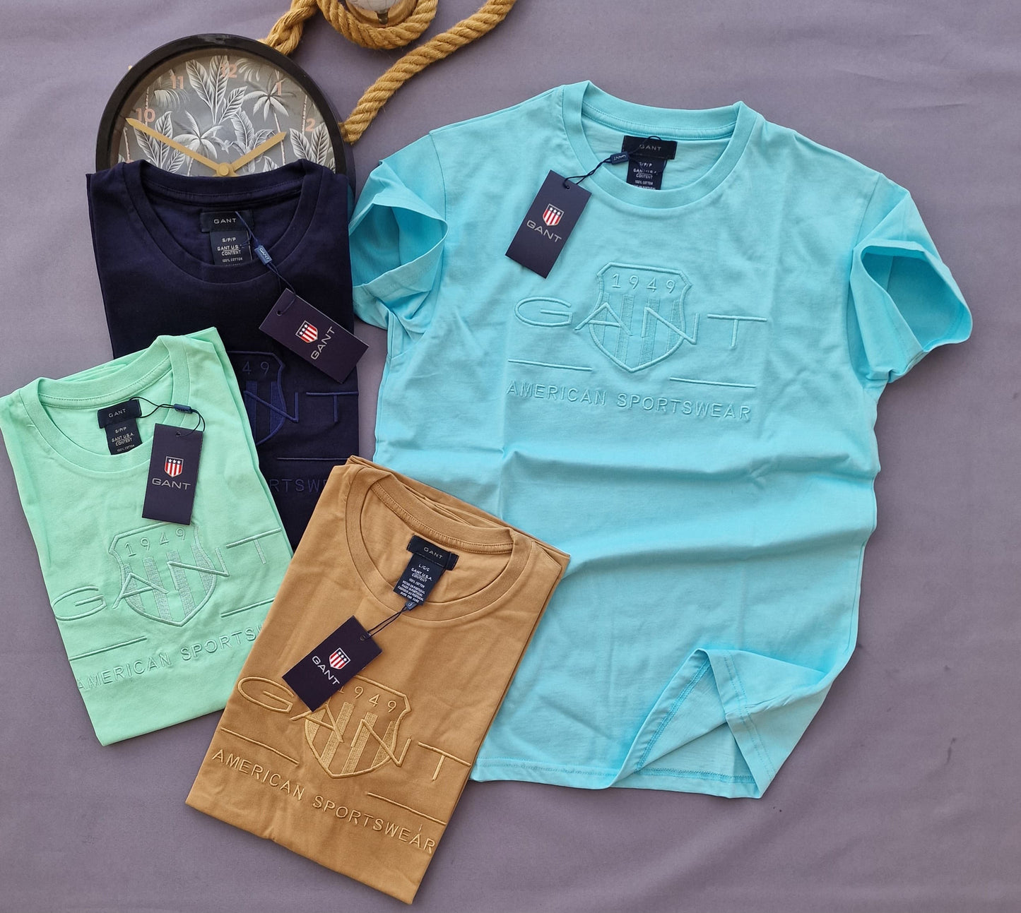 Camiseta gant azul claro