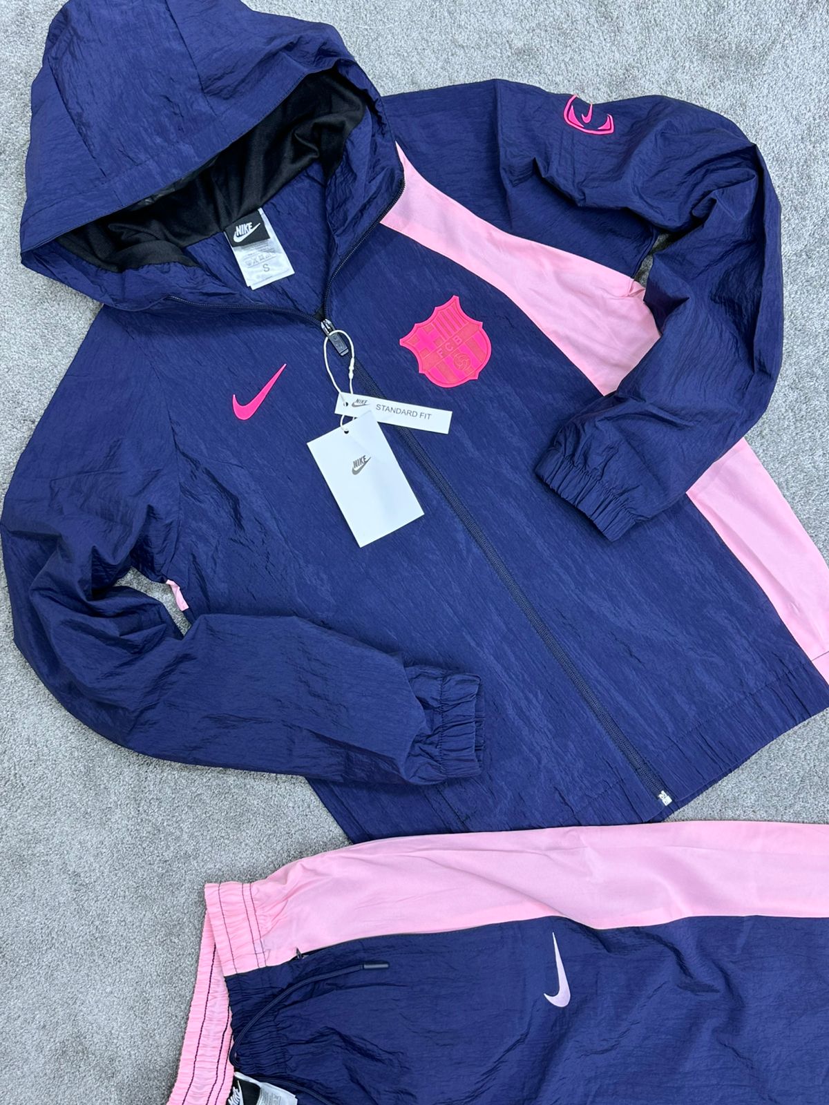 Chandal nike x barcelona azul y rosa