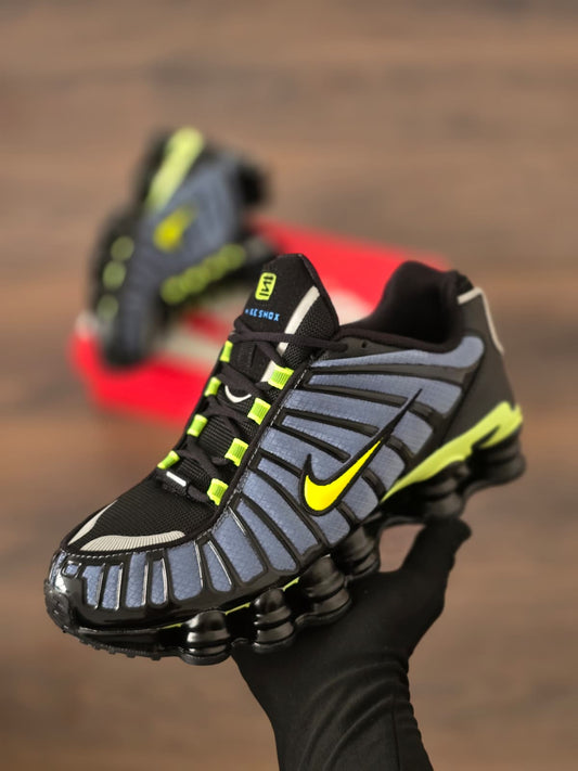 Shox gris negra verde