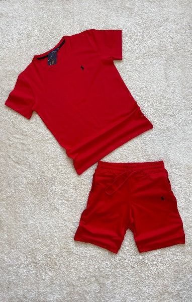 CONJUNTO Ralph Lauren rojo logo negro