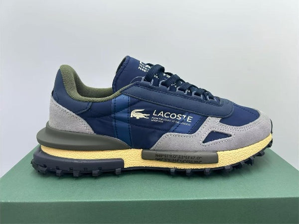 Zapatillas Lacoste Active gris azul logo blanco crema