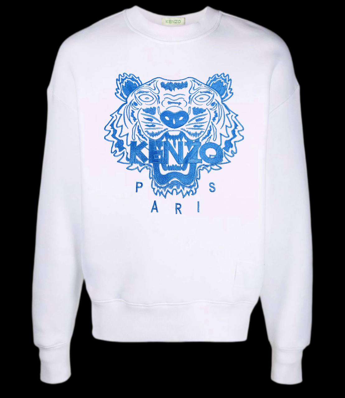 Sudadera KENZO blanca logo azul