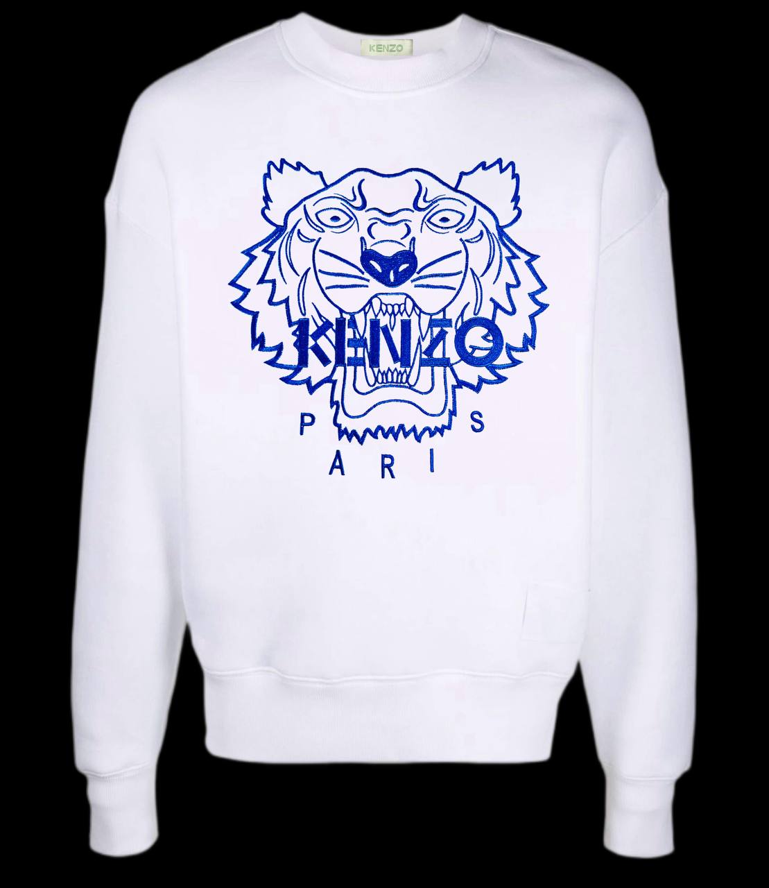 Sudadera KENZO blanco logo azul