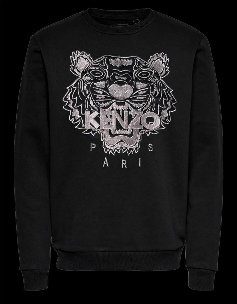 Sudadera KENZO negro logo gris