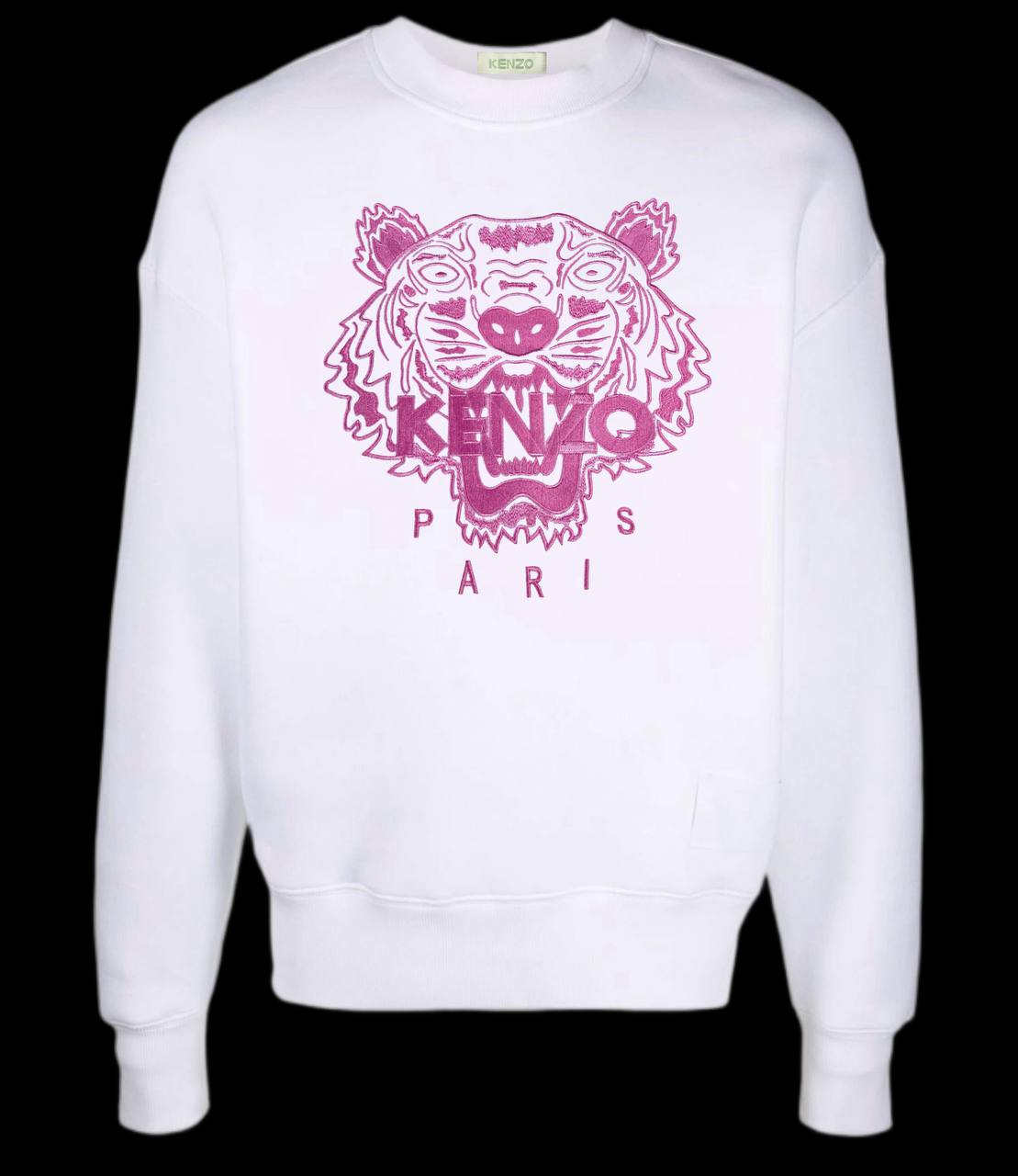 Sudadera KENZO blanco logo rosa