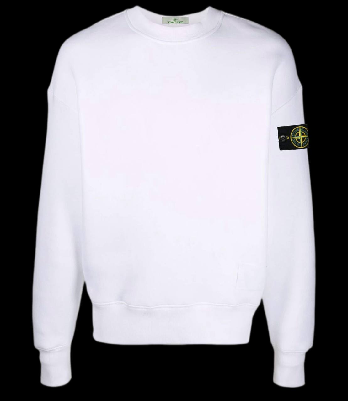 Sudadera STONE ISLAND blanca logo en manga