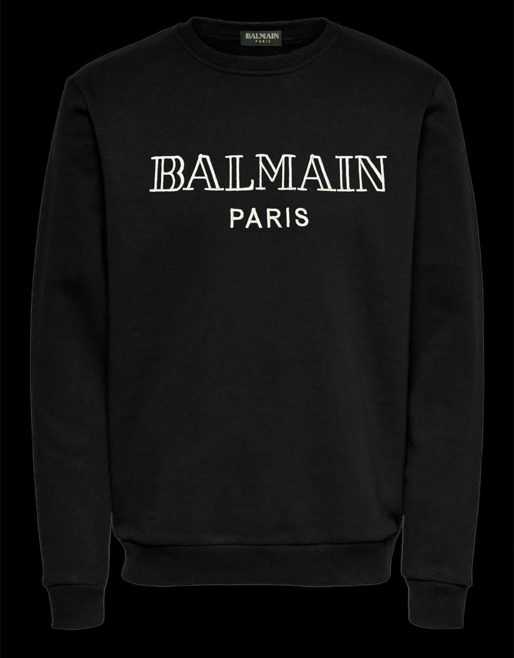 Sudadera BALMAIN negro logo blanco