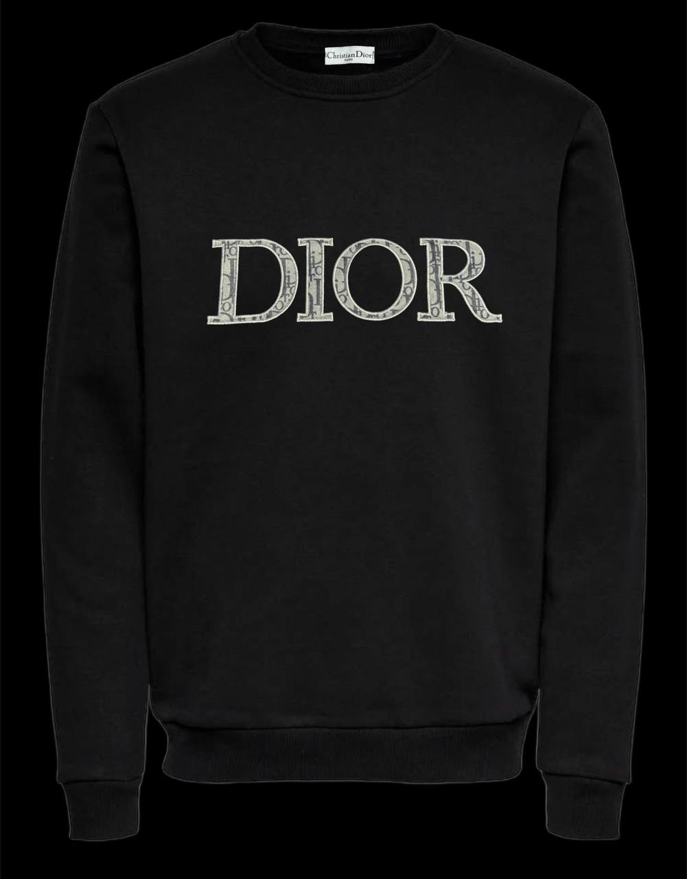 Sudadera DIOR negra logo logos pequeños
